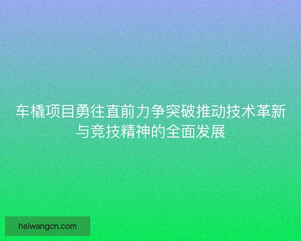 车橇项目勇往直前力争突破推动技术革新与竞技精神的全面发展
