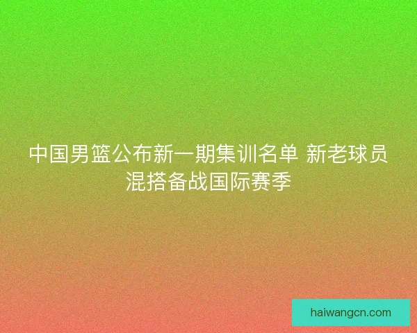 中国男篮公布新一期集训名单 新老球员混搭备战国际赛季